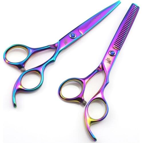Professional Hairdressing Scissors 6 Inch Hair Cutting Scissors Barber Scissors Salon Set Brand black Hair Cutting Shears Tool