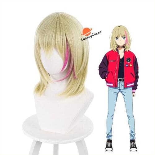 Rika Kawai Cosplay Wig Anime WONDER EGG PRIORITY Short Wig for Girls Women Heat-resistant Fiber Hair + Wig Cap Party Role Play