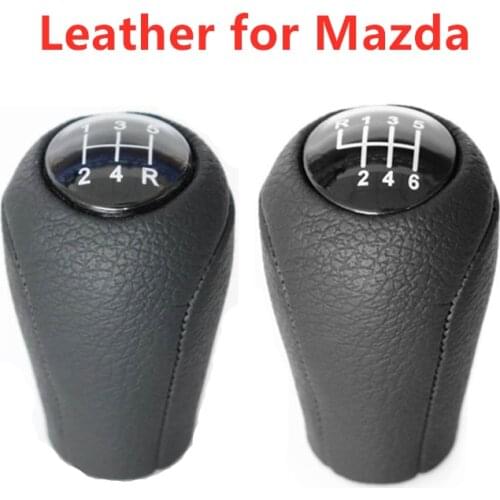 5 6 Speed Car Leather Gear Shift Knob for MAZDA 3 BK BL 5 CR CW 6 II GH CX-7 ER MX-5 NC III 23 MT Handball Accessories