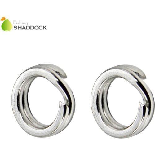 Shaddock Fishing 200pcs Stainless Steel Fishing Split Rings 4.5-8.5mm Double Circle Loop Connector Carp Fishing Accessories