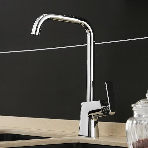 Kitchen Faucets Brass Kitchen Sink Water Faucet 360 Rotate Swivel Faucet Mixer Single Holder Single Hole Black Mixer Tap 866121