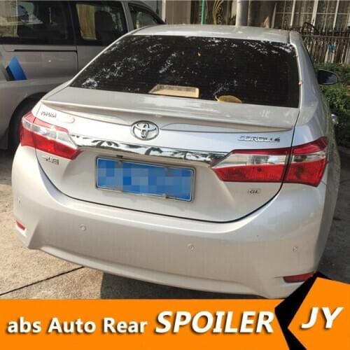 For TOYOTA Corolla Spoiler 2014-2016 Corolla spoiler High Quality ABS Material Car Rear Wing Primer Color Rear Spoiler