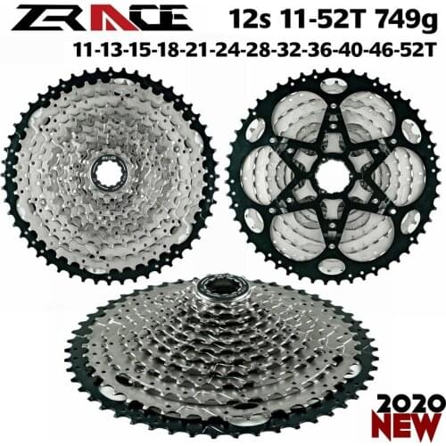 ZRACE Bicycle Cassette 12 Speed MTB bike freewheel 11-50T / 11-52T, Free a adapter