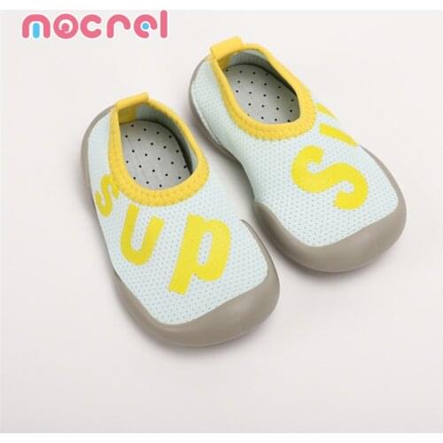 Spring And Autumn Period Baby Shoes Letters High-Elastic Soft Bottom Indoor Air Baby Shoes Shoes For Toddlers Shoes For Girls
