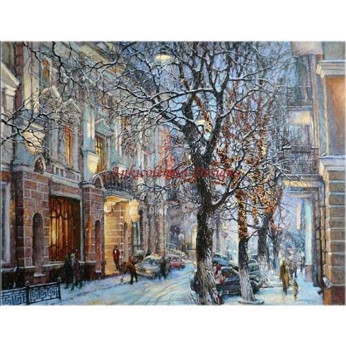 Needlework for embroidery DIY French DMC High Quality - Counted Cross Stitch Kits 14 ct Oil painting - The Winter City