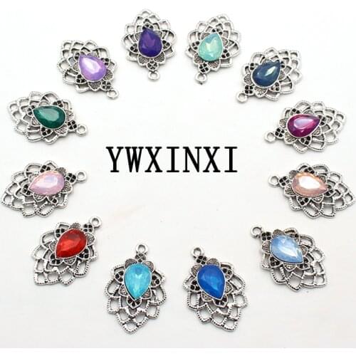 YWXINXI 10Pcs new 35x23MM alloy drop pendant, DIY bracelet pendant necklace accessories for jewelry crafts
