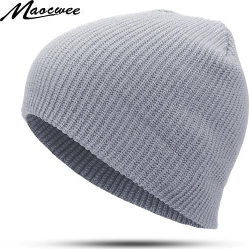 Candy color Women Hat Beanie Cap Pure Colour Winter Knitted Adult Casual Unisex of melon peel cap Solid Color Keep Warm Elastic