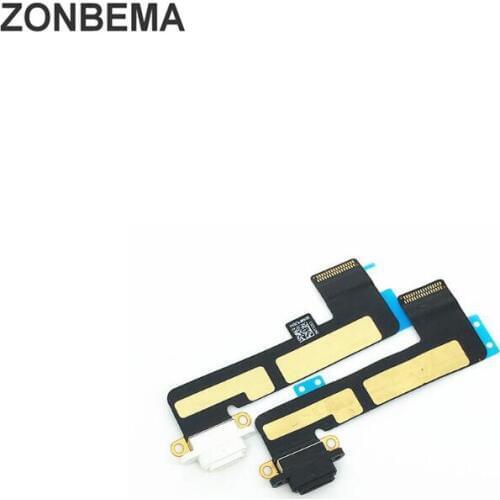 ZONBEMA 5pcs/lot Charger Charging Port Dock USB Connector Flex Cable Ribbon For iPad mini replacement parts