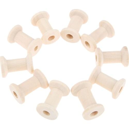 10pcs Wooden Spool for Thread String Rolling Wire Bobbin Sewing Tools Supplier DIY Needlework Accessories