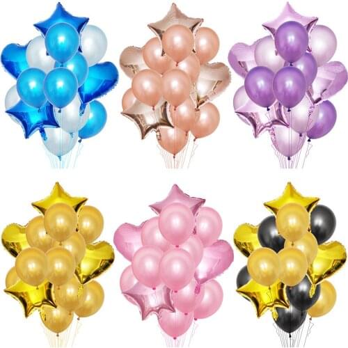 14 piezas 12 pulgadas 18 pulgadas globos Multi aire Feliz cumpleaños fiesta helio globos Decoraciones boda Festival Balon fiesta