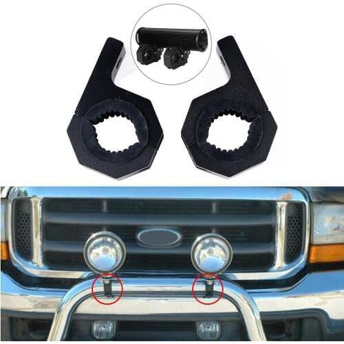 2 pcs Aluminum Mount Clamps Bracket Fit 4x4 Offroad UTV ATV Lamp mount Tube Round Tube Roll Cage Holder Car Bumper Light Bar