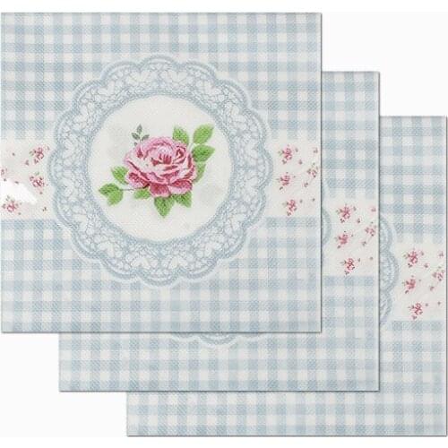 20pcs/lot Colored Western Food Printing Paper Napkins Hotel Western Restaurant Coffee Shop Printing Series Wedding Napkins