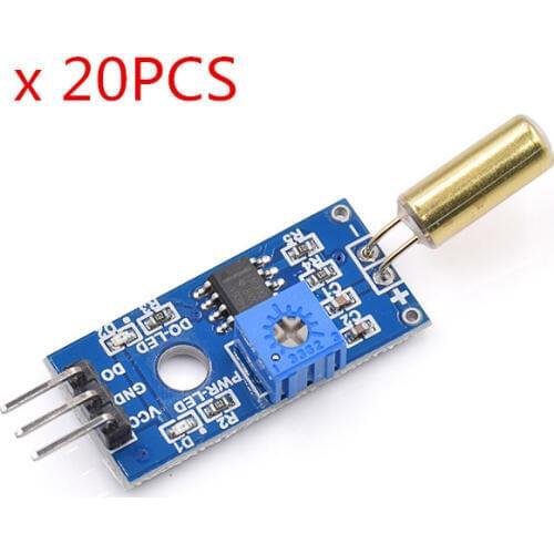 20PCS/LOT Golden SW520D angle sensor module ball switch tilt sensor module For Arduino