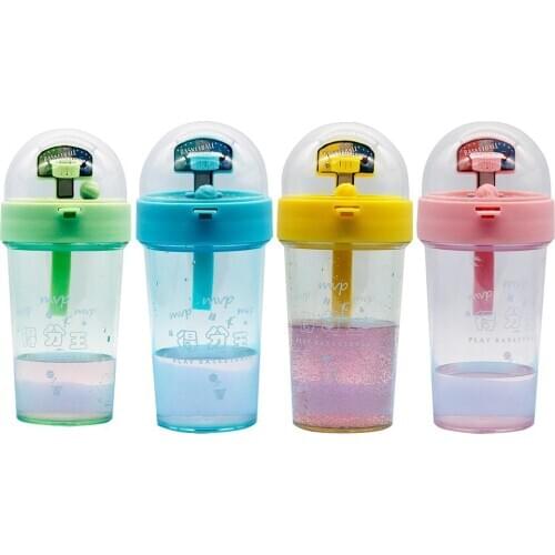 420ml Kids Creative Basketball Shot Game Interesting Toy Leakproof Water Bottle Drinking Cup Outdoor Travel Water Container