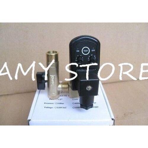 AC110V 1/2" Automatic Electronic Timed Air Compressor Tank Drain Valve