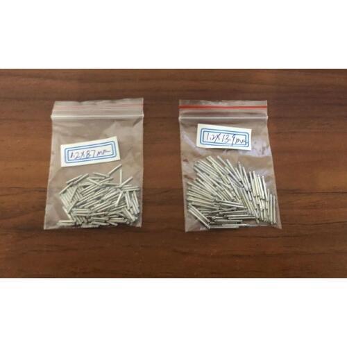 Assortment of 100PCs Double Knurled Pins Replacement For Watch Band Bracelet Select Sizes