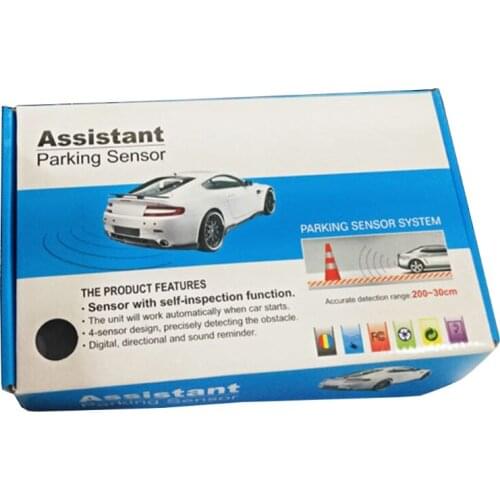 A0NE Car Auto Vehicle Reverse Aid Backup Radar-System with 4 Parking Sensors Distance Detection LED Display Sound Warning