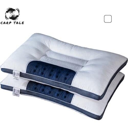 Cassia Bed Pillows for Sleeping 100% Cotton Cover with Filling Bilateral Cassia Pillow Core Magnet Cervical Pillow for Neck Pain