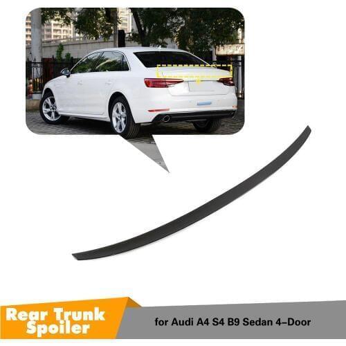 Carbon Fiber Rear Trunk Spoiler Wing Fits For Audi A4 S4 B9 Sedan 2017-2019 Wings Spoiler