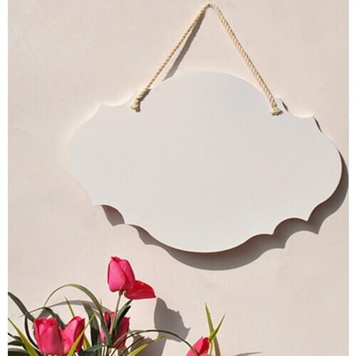 Beatiful White Wooden Door Signs Hotel Bar Welcome Blackboard Plques Flowers