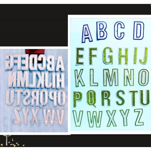 26 English letters Metal Cutting Dies for DIY Scrapbooking Album Paper Cards Decorative Crafts Embossing Die Cuts