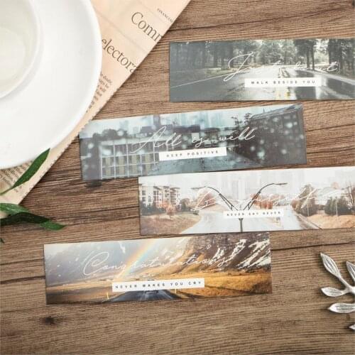 Multi-use 30 pcs city in rain Style Craft Paper Cards as bookmark tag gift decoration Scrapbooking DIY message card