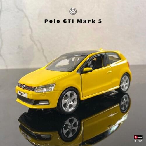 Bburago 1:32 Volkswagen Polo Gti Mark 5 Alloy Car collection WRC rally Car model gifts Toy Special carton pack boy toys