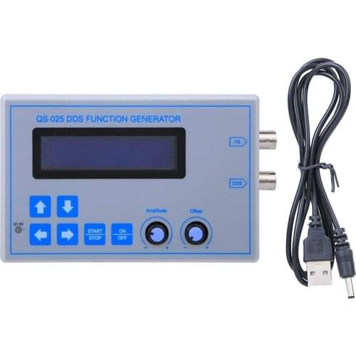 DC 9V LCD Display Digital DDS Function Signal Generator Module Sine Triple-cornered Square Wave USB Cable 1HZ-65534HZ