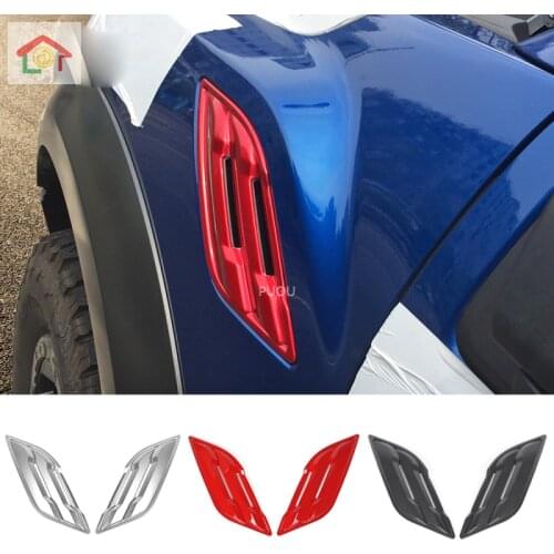 Interior Mouldings for Car Front Side Fender Vents Air Outlet Decoration Cover Accessories for Ford F150 Raptor 2019