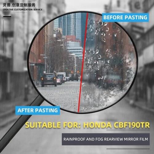 Motorcycle Rearview Mirror Film Reverse Mirror Anti-rain Fog Anti-dazzling Film Decals Stickers for Honda CBF190TR