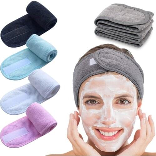 Wash Face Hair Holder Hairbands Adjustable Makeup Hairband Soft Toweling Bath Cosmetic Headbands for Women Girl Hair Accessories