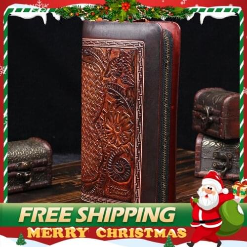 Original JFLOWERS Wallet JFA007 High Quality Handmade Hand-drawn Purse Durable Convenience Moneybag Made by Top Layer Leather