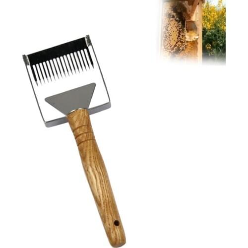 Beekeeping Uncapping Forks Wood Handle Stainless Steel Needle Honey Scraper Beekeeping For Beekeeper Apiculture
