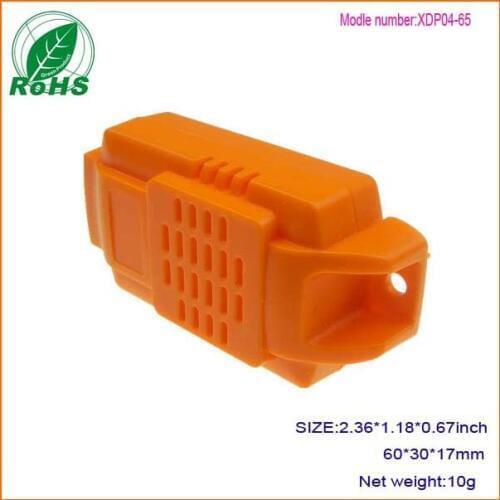 Plastic casing sensor enclosure orange color case 60*30*17mm 2.36*1.18*0.67inch