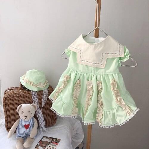 Dog Dress Cute Lolita Lace Hat Dresses Chihuahua Skirt Summer Dog Clothes Yorkshire Shih Tzu Bichon Maltese Puppy Pet Clothing S