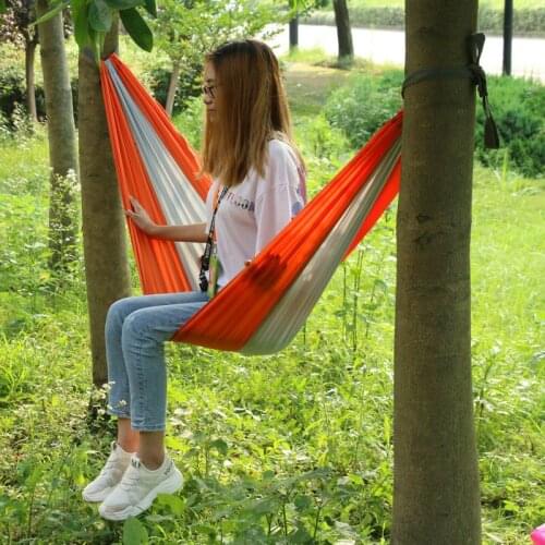 Removable Hammock Tent Outdoor Camping Single Hammock Portable Nylon Cloth Hammock Swing Travel Equipment Supplies X456A