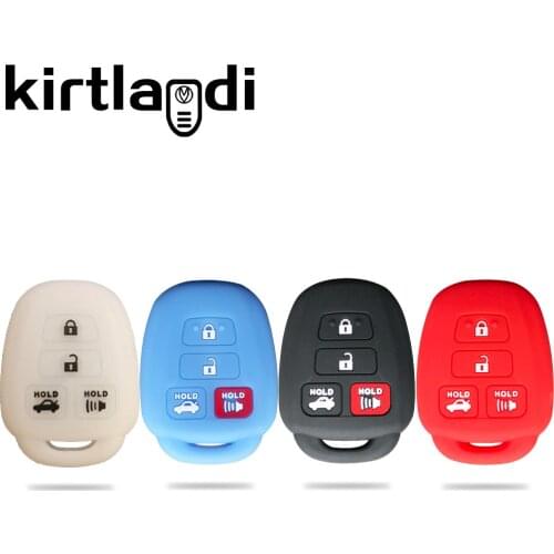 Silicone Car Remote Key Fob Shell Holder Cover Case for Toyota Camry Corolla RAV4 Vios Prius C Highlander 2012-2016 2017 2018