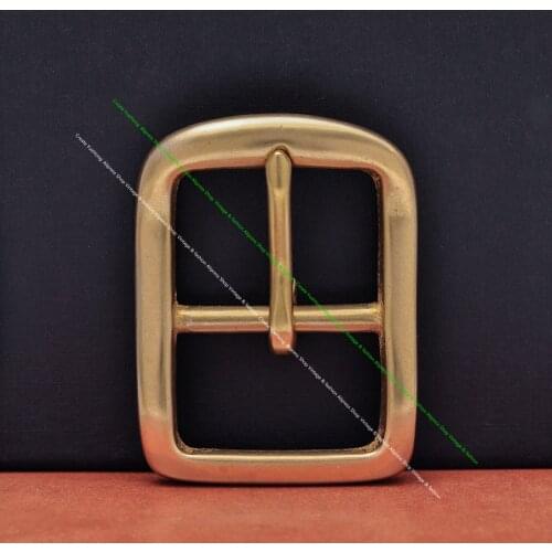 Men Quality Heavy Duty Long Solid Brass Leathercraft Pin Center Bar Tongue Belt Buckle Replacement Fit 40mm