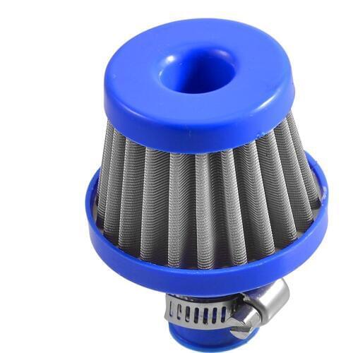 UXCELL Vehicles Car Universal 10Mm 0.5" Inlet Air Intake Cone Filter Blue