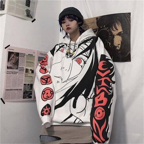 Anime Hoodies Streetwear Winter Coat Fashion Cartoon Hip Hop Tops Sweatshirt Unisex Oversized Hoodie Men Womens