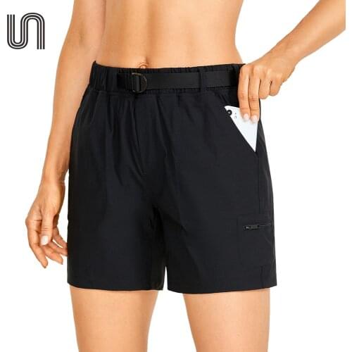 Womens Lightweight Hiking Bermuda Shorts Casual High Waist Shorts with Pockets 6 Inches