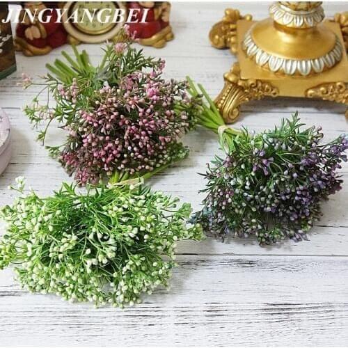 1 Bouquet 9 branches artificial flower Japanese beans fruits grass simulation plant bouquet wedding home decoration
