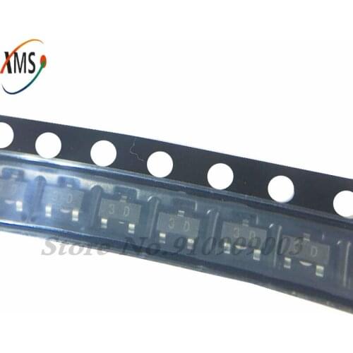 100pcs MMBTA44 3D SOT23 A44 MMBTA44LT1G SOT-23 MMBTA44L Transistor SMD 0.2A / 400V NPN