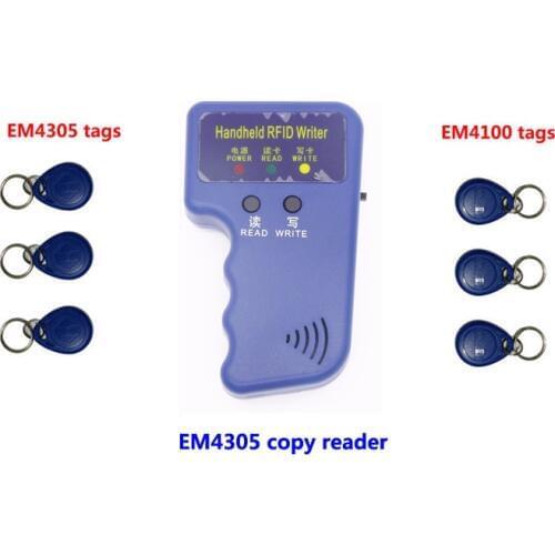 RFID Handheld Copier reader,125Khz duplicate device ID Card Copy write, 3pcs copied EM4305+ 3pcs EM4100, min:1pcs