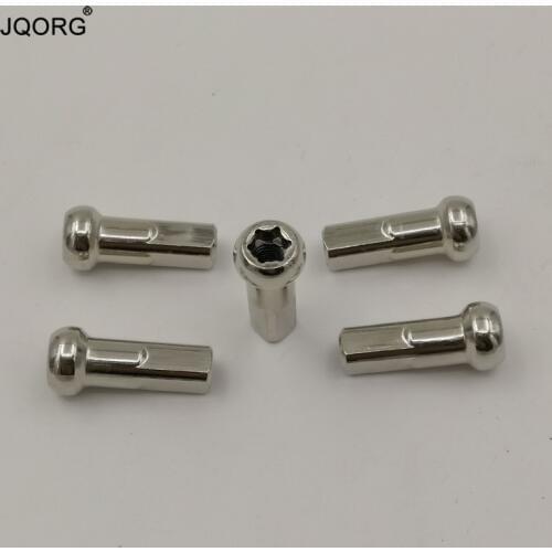 7 G Diameter 4.5 mm Motorcycle Spoke Nipples Length 25 mm Brass Alloy Material Lighting Sliver Color Motocross Spoke Nipples