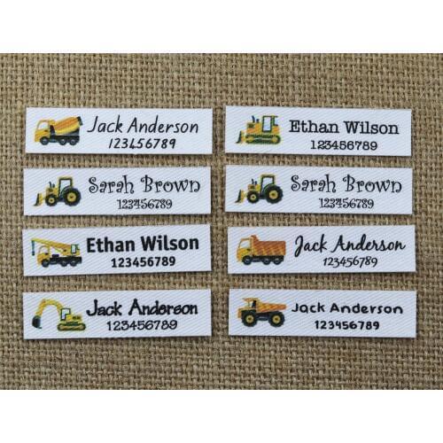 96 pcs Custom logo labels / brand labels, personalized name tags for children, iron on Name Label