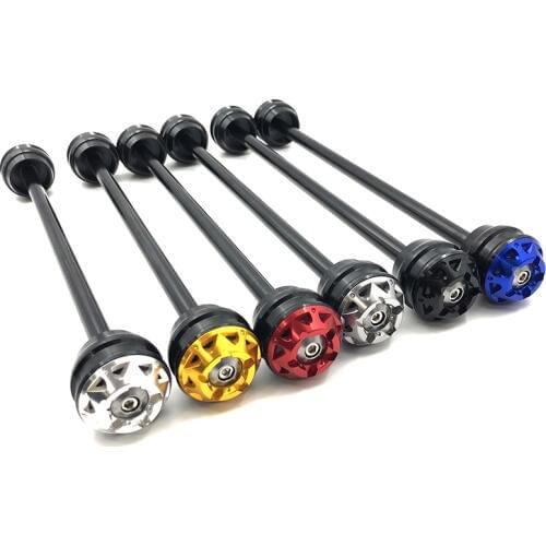 New Blue Motorcycle accessories CNC Front Axle Slider Falling Protection For Yamaha TMAX 530 Year 2012 2013 2014 2016