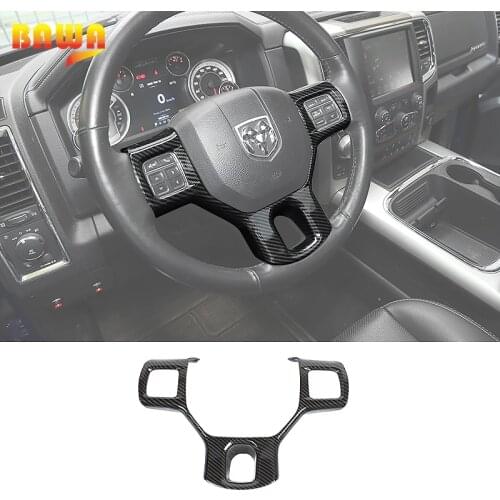 BAWA Interior Accessories for Dodge RAM 1500 Car Steering Wheel Decoration Cover Stickers for Dodge RAM 1500 2010-2017