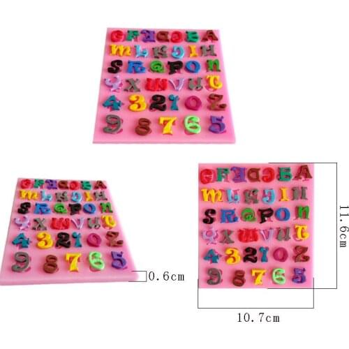 Numbers and letters alphabet silicone Fondant cake molds cake decorating tools kitchen accessories