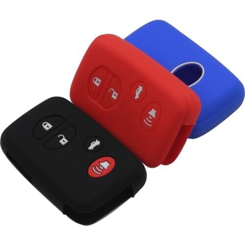 Bilchave 10pcs Silicone Car Key Cover For Toyota Highlander Prius V Venza Land Cruiser 4 Buttons Fob Remote Key Case Protection
